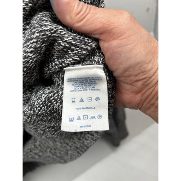 Lands End Drifter Sweater Mens XXL Gray Marled Cotton Fisherman-Inspired Knit - Picture 5 of 6
